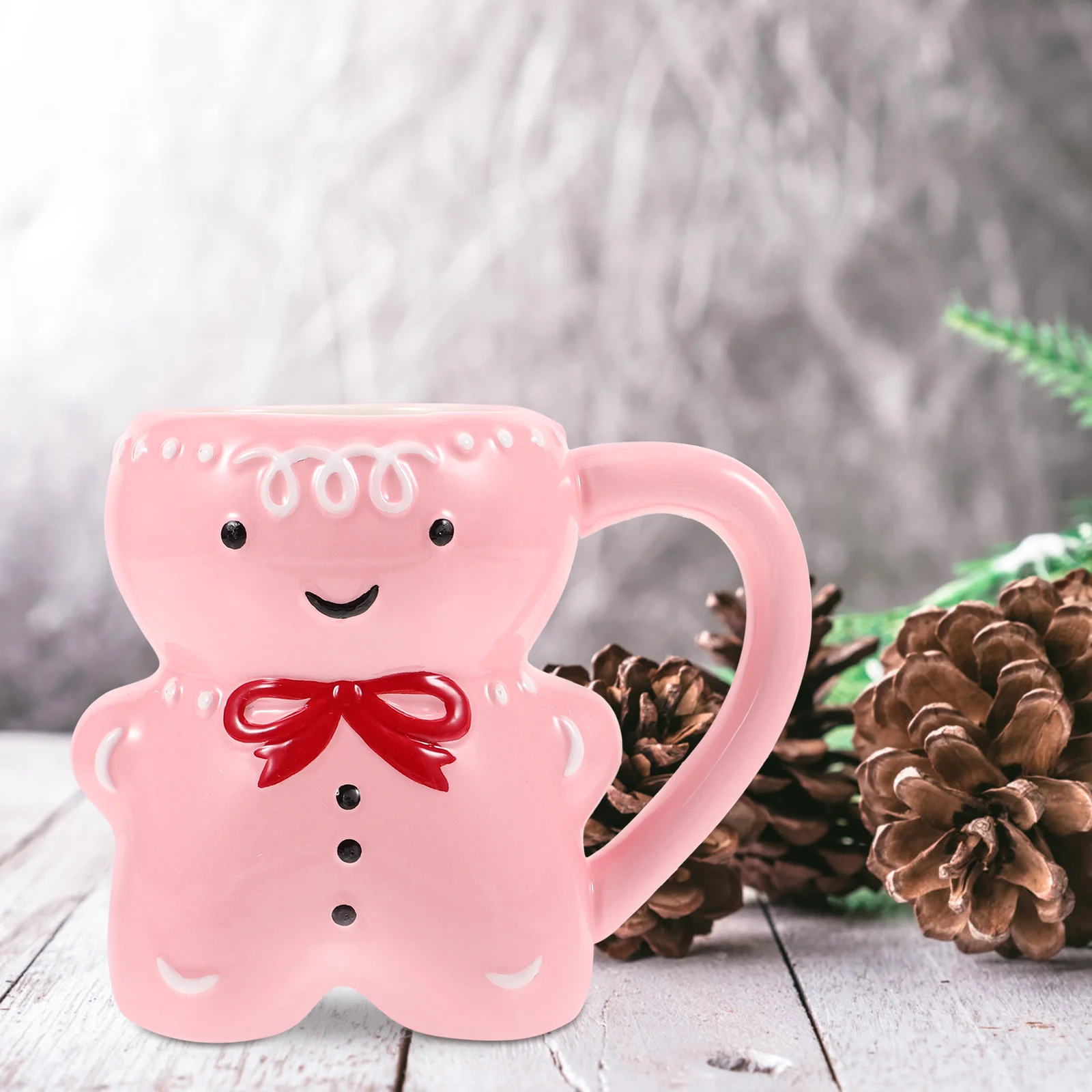 

Christmas Decoration Ceramic Mug Lovely Breakfast Cup Water Milk Pink Porcelain Coffee Mugs Man