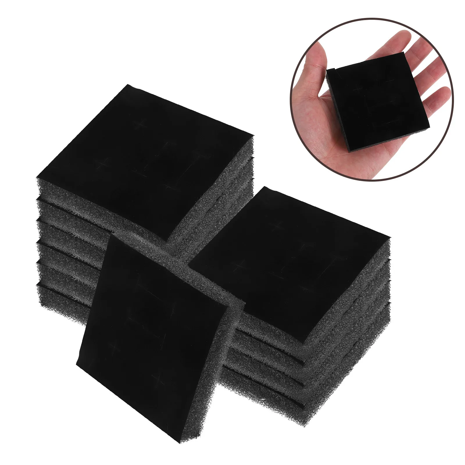 24Pcs Jewelry Box Insert High Density Sponge Cushion Foam Liner for 5x5cm Ring Display Organizer Tray Pads Earring Sponge Pad