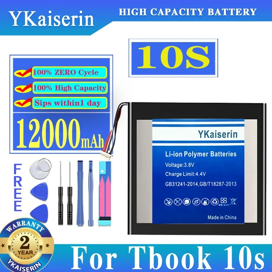 YKaiserin Battery 10s 5 line 12000mAh For Teclast Tbook 10S Tbook10S Bateria + Free Tools