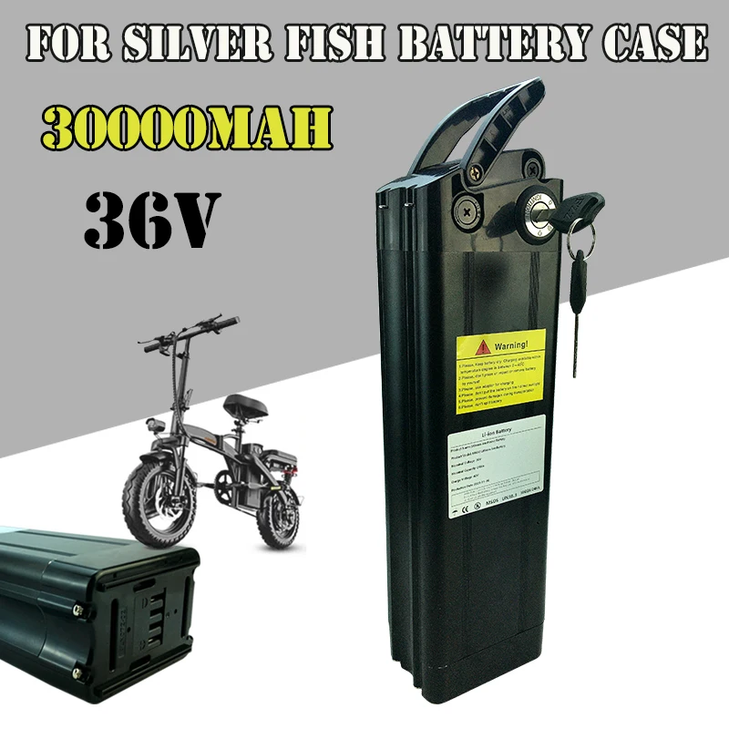 36V 30000mAH Rechargeable Lithium Batterie for Silver Fish 30Ah Li-ion Battery Pack ,with Aluminum Case Anti-theft Lock