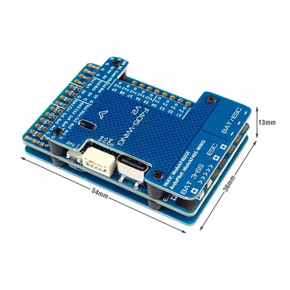 MATEKSYS F405-Wing-V2 Flight Controller MATEK STM32F405RGT6 3~6S LiPo Built- in Baro OSD Blackbox for DIY RC Racing FPV Drones