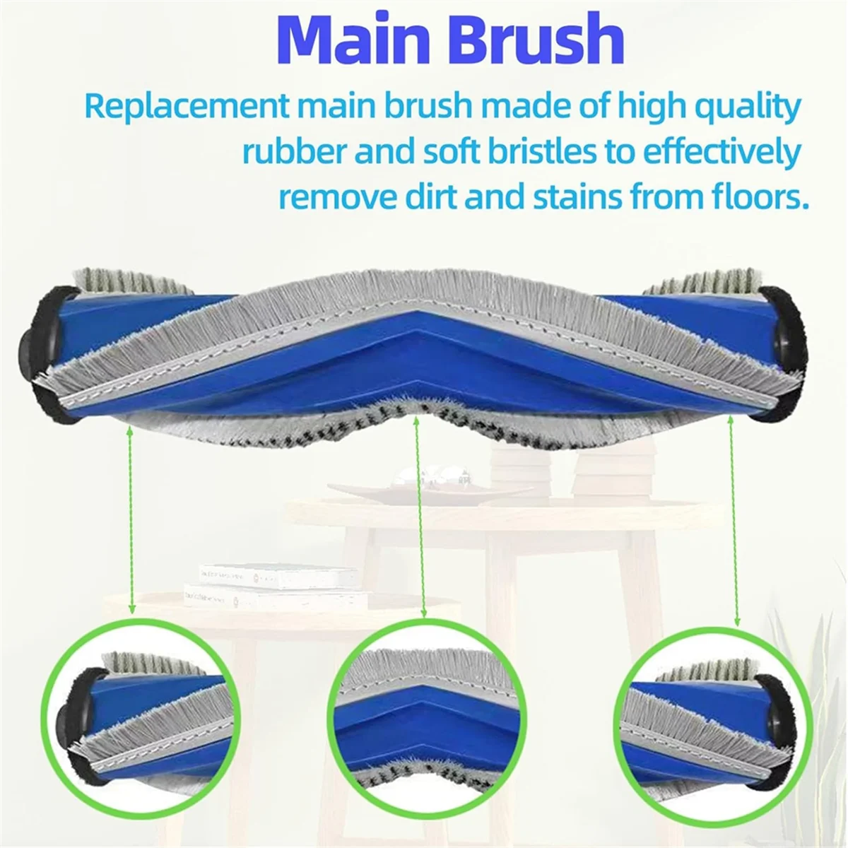 Para Yeedi M12 PRO + Robot aspirador rodillo Cepillo Lateral filtros Hepa almohadilla de fregona Kit de accesorios de repuesto