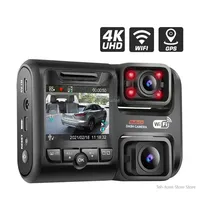 4K 2160P Wifi GPS Logger Dual Lens Auto Dvr Novatek 96663 Chip Sony IMX323 Sensor Nachtzicht Dual Camera Dash Cam Recorder