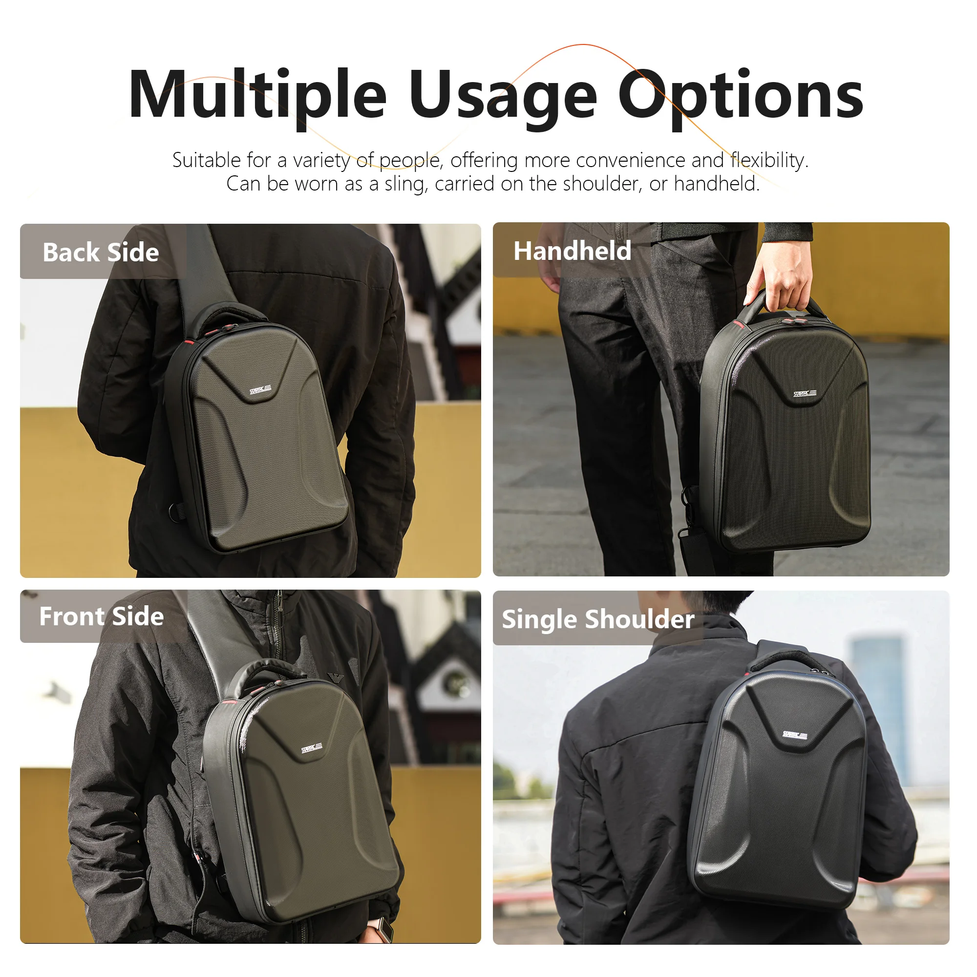 STARTRC الطائرة بدون طيار على ظهره هارد شل ل DJI Mini 2 3 4 5 Pro 4K ملحقات طائرة بدون طيار حقيبة التخزين ل RC/RC 2/N3 التحكم عن بعد