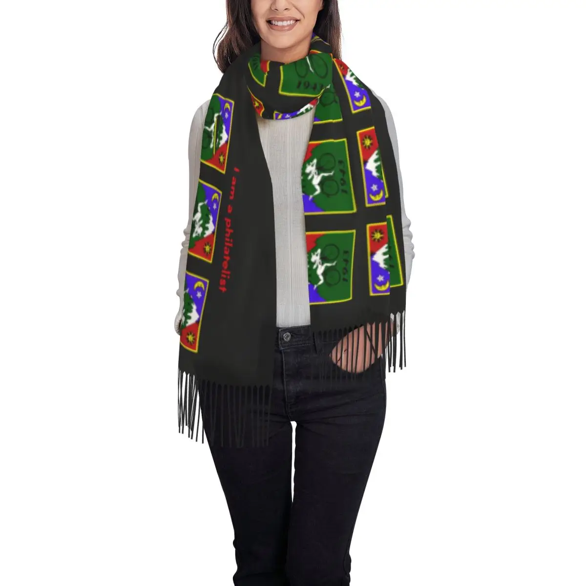 Custom Bicycle Day 1943 Trip Scarf for Women Stylish Winter Wrap Shawl Albert Hofmann LSD Tassel Wraps