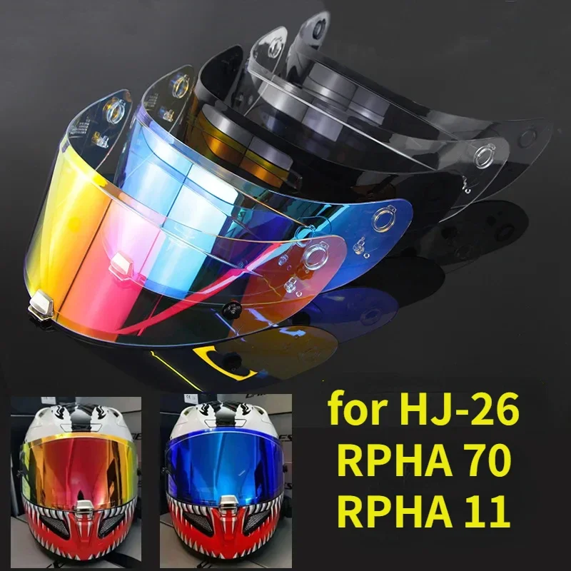 HJ-26 Casco Moto Visiera Scudo Lente per Rpha-11 PRO Rpha-70 ST Protezione Solare Capacete Parabrezza Lente Capacete Accessori