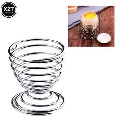 Creative 2PCS Egg Cup Boiled Eggs Holder Spiral Kitchen Breakfast Hard Boiled Spring Holder Egg Cup Cooking Tool