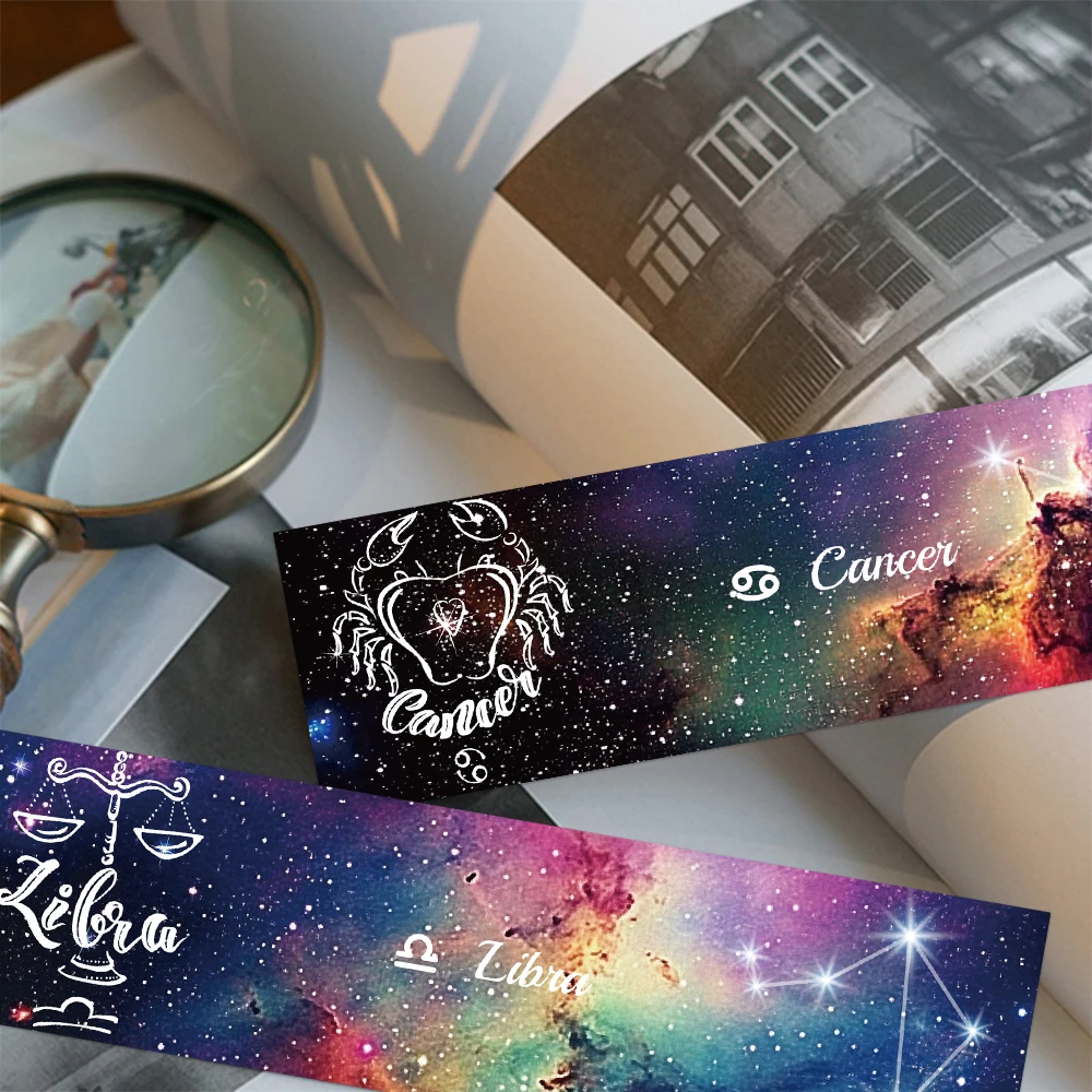 30PCS Mystery Constellation Bookmark Reading Pages Book Label Student Stationery Supplies Paper Cards Aesthetic Creative Gifts