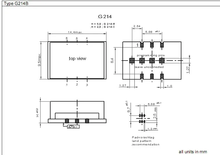 TCXO high precision temperature compensation crystal 9 * 14mm 10 feet 20M 20MHZ 20.000MHZ