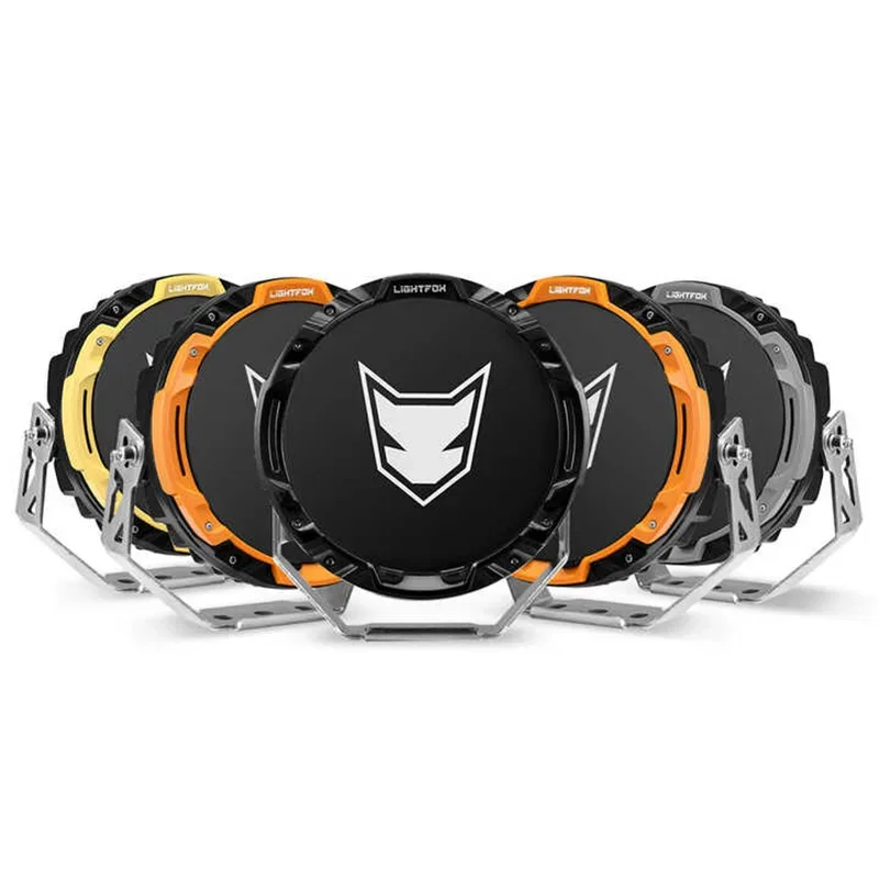 LIGHTFOX High Brightness 4x4 Offroad Car Bumper Round 9 Inch Drl Led Driving SpotLight