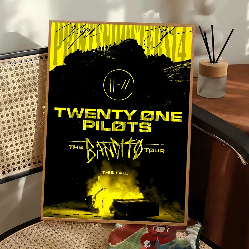 Twenty One Pilots DIY Sticky Poster Whitepaper Prints Posters Artwork Vintage Decorative Painting