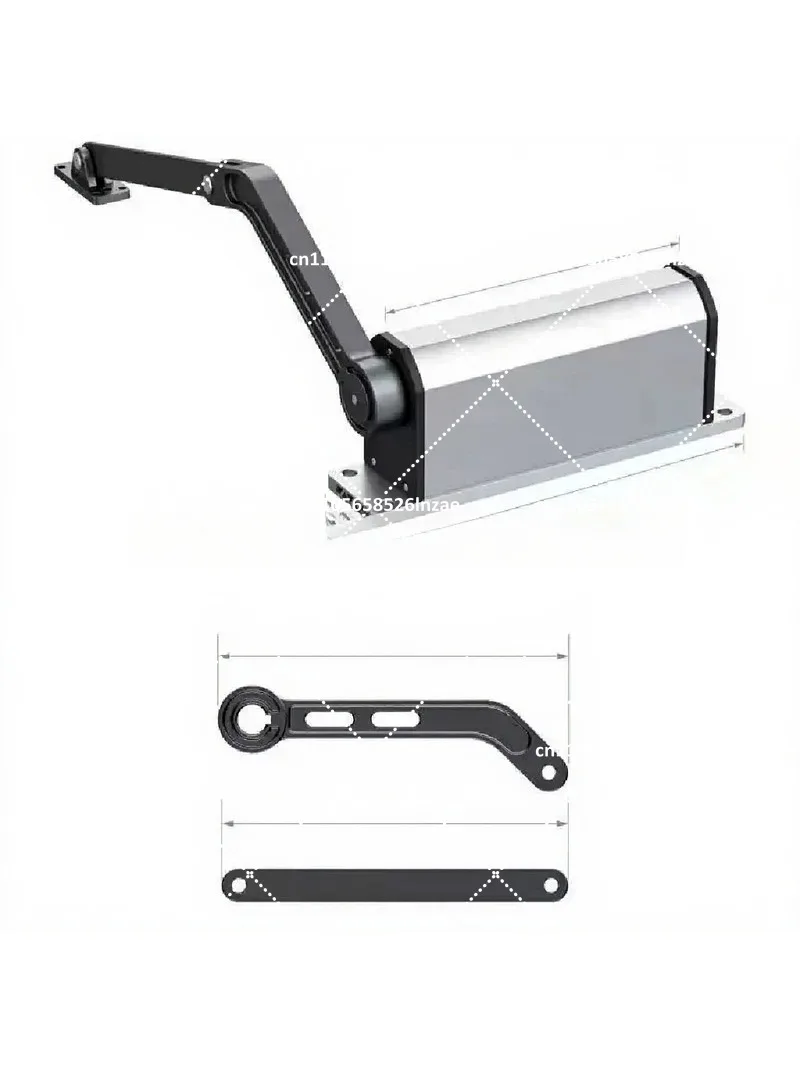 Heavy Duty 90 Degree Electric Swing Door Operator Pull Arm Opener, AC100-240V Automatic Gate Side Mounted Rainproof Metal
