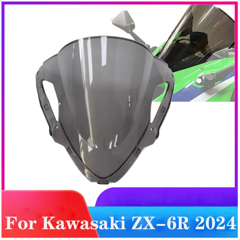 

2025 Motorcycle Windscreen Windshield Wind Deflectors Shield Protector For Kawasaki ZX6R ZX-6R ZX 6R 2024