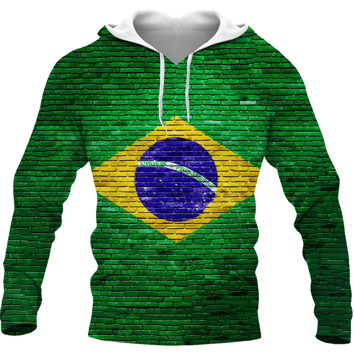 New Brazil Flag Hip Hop Hoodies Men Women 3D Printed Sweatshirt Harajuku Style Hoodie Casual Pullover Jacket