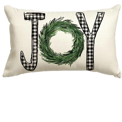 Color Life Merry Christmas Tree Motto Green Throw Pillowcase, Decorative Sofa Waist Pillowcase Cushion Cover 30X50cm