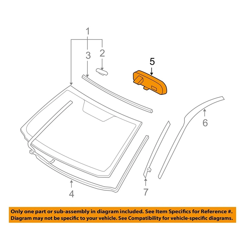 Car Interior Rear View Mirror Manual Dim Reversing Mirror 87810-52041 Accessories For Toyota Prius Yaris RAV4 VOXY 87810-52040