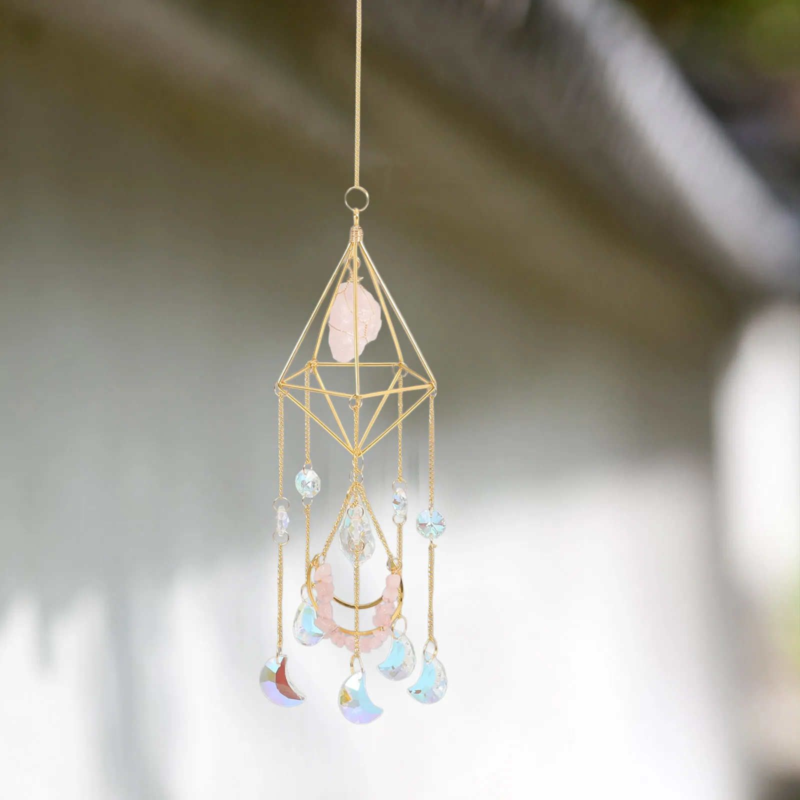 

Crystal Wind Chime Hanging Decoration Sun Catcher For Garden Window Indoor Colorful Pendant Decor Ornaments