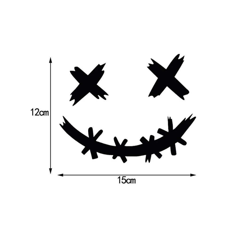 Demon Smiling Face Laser Decal Waterproof Vinyl Sticker, For Motorcycle Helmet, Auto Body & Car Exterior Decoration