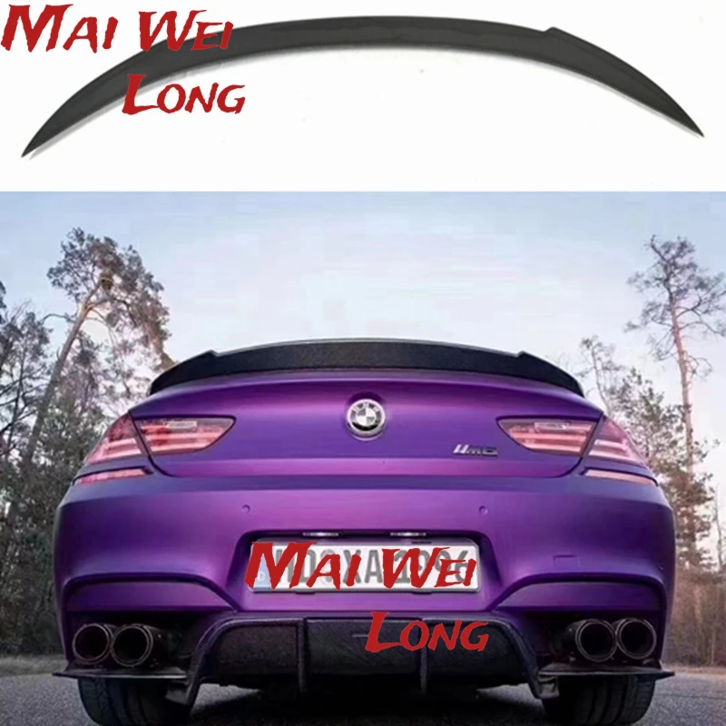 V Style Rear Trunk Spoiler Carbon Fiber For BMW 6 Series & M Series 2 - Door F06 F12 Coupe F13 Convertible M6 spoiler 2012-2016