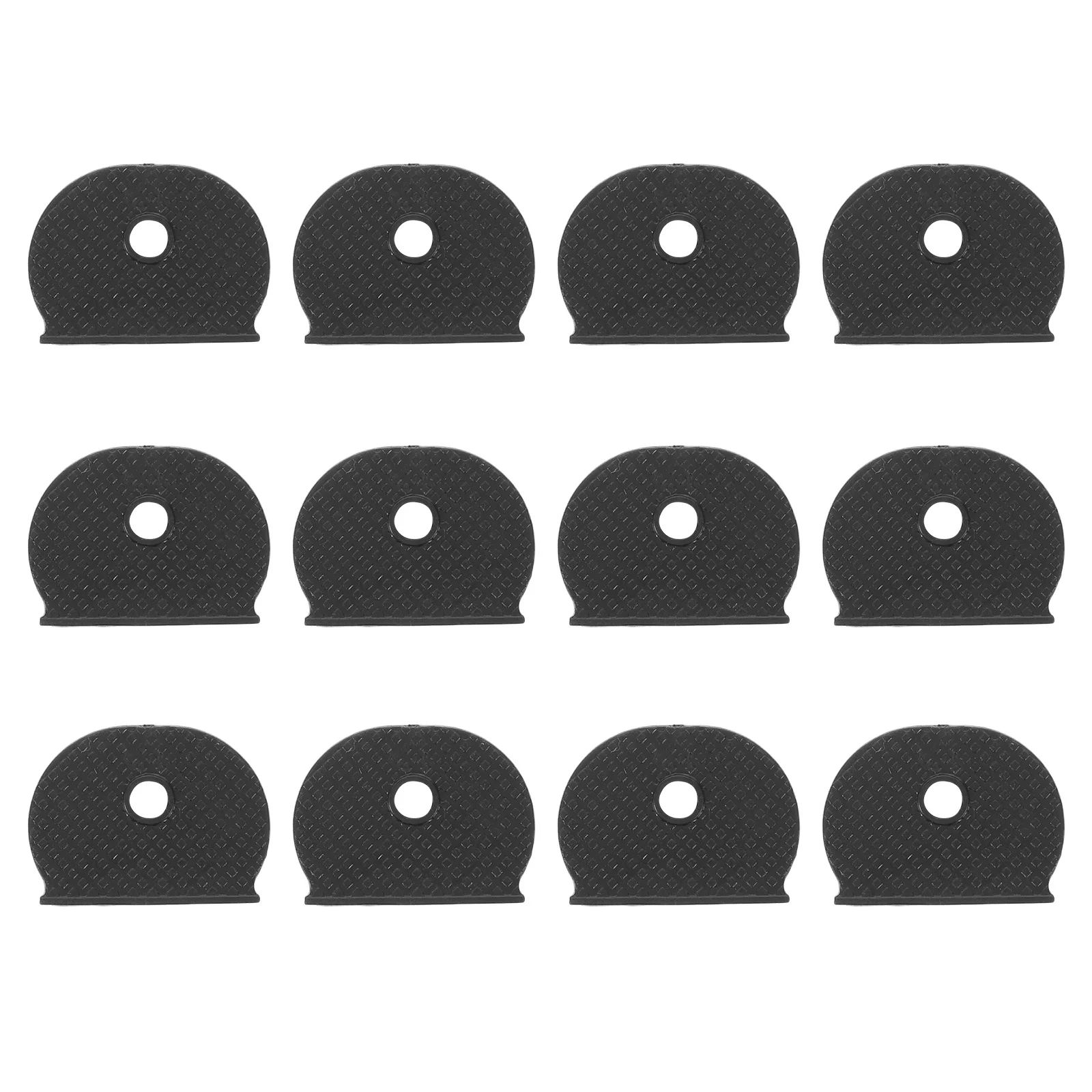 60 قطعة غطاء سيليكون عالمي أسود نصف دائرة مقاوم للماء دائم مفتاح فوب حامي لمفاتيح مكتب السيارة مفتاح خفيف الوزن