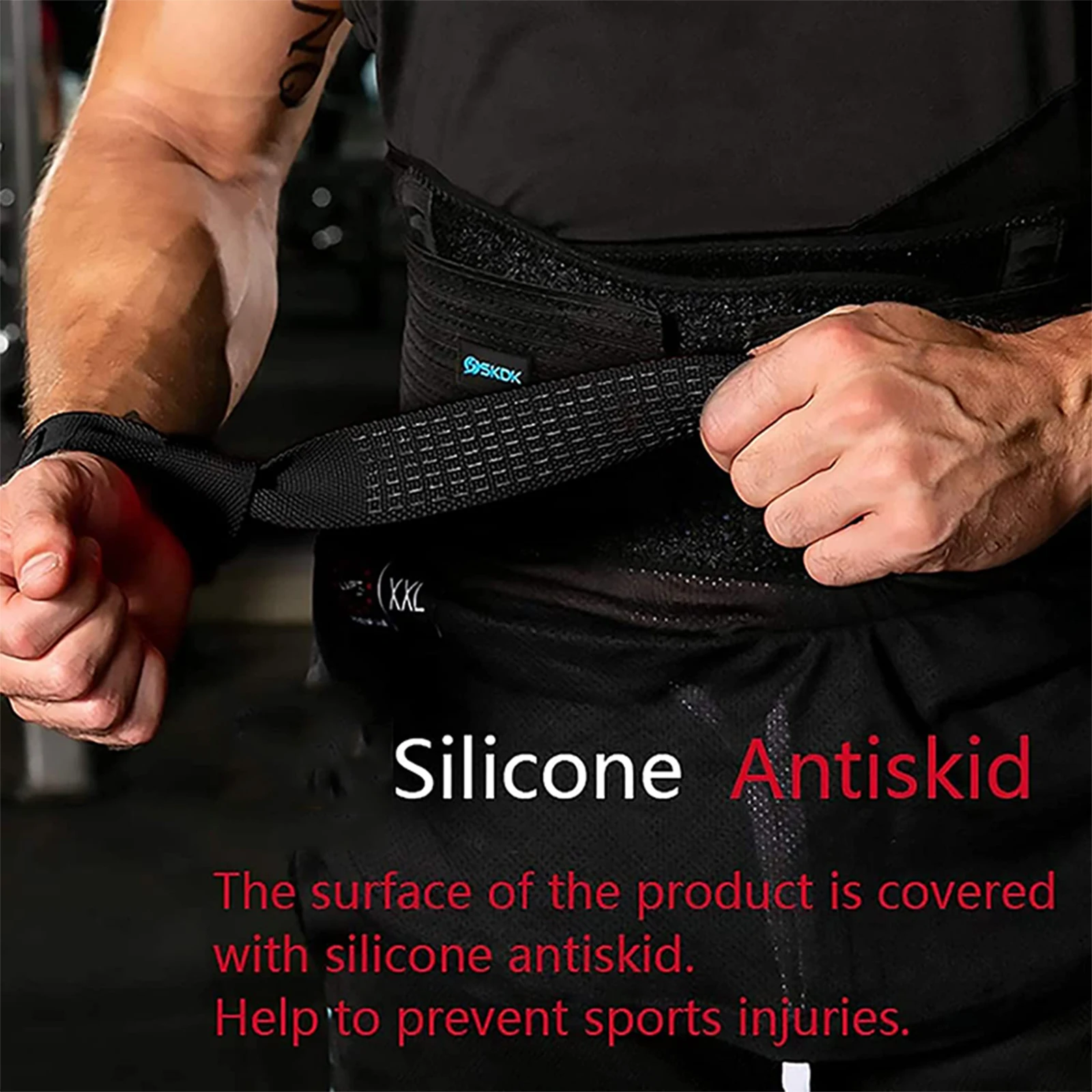 2PC/4PC/3 PAAR Gewichtheben Riemen Anti-Slip Silikon Hebe Handgelenk Riemen Kraft Training Kreuzheben crossfit Hand Griffe Handgelenk – Detail 3