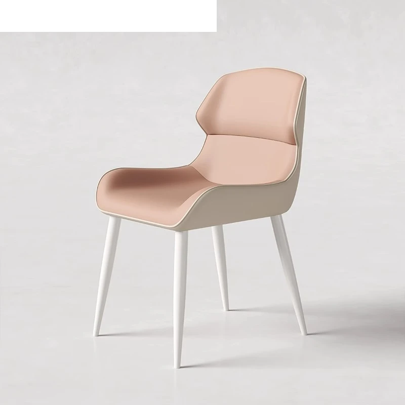 

French cream style dining chair light luxury high sense white Internet celebrity home