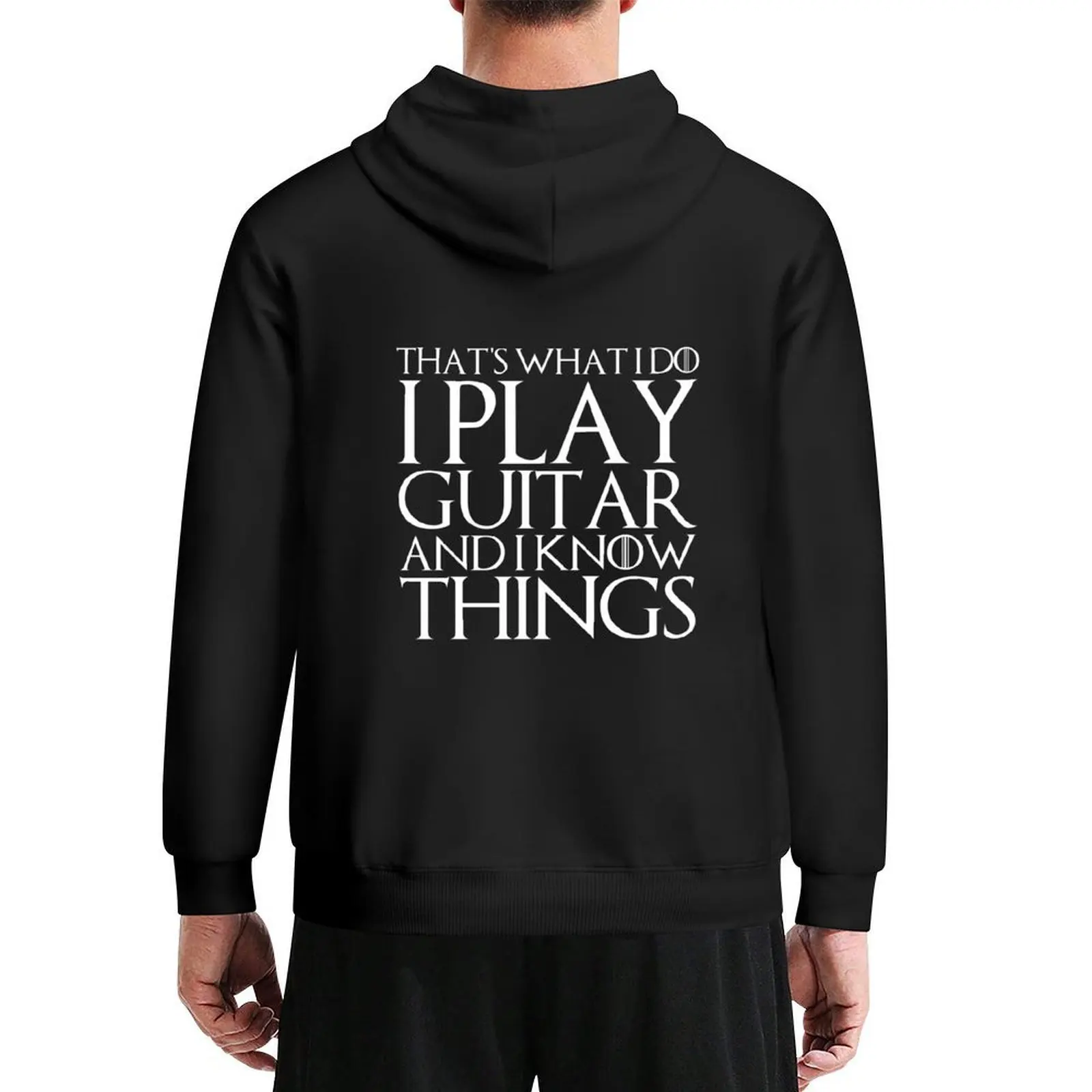 Élo es lo que hago, jugo de la guitarra y sabe cosas, ropa con capucha de diseño para hombres, ropa para hombres, sudadera con capucha para hombres