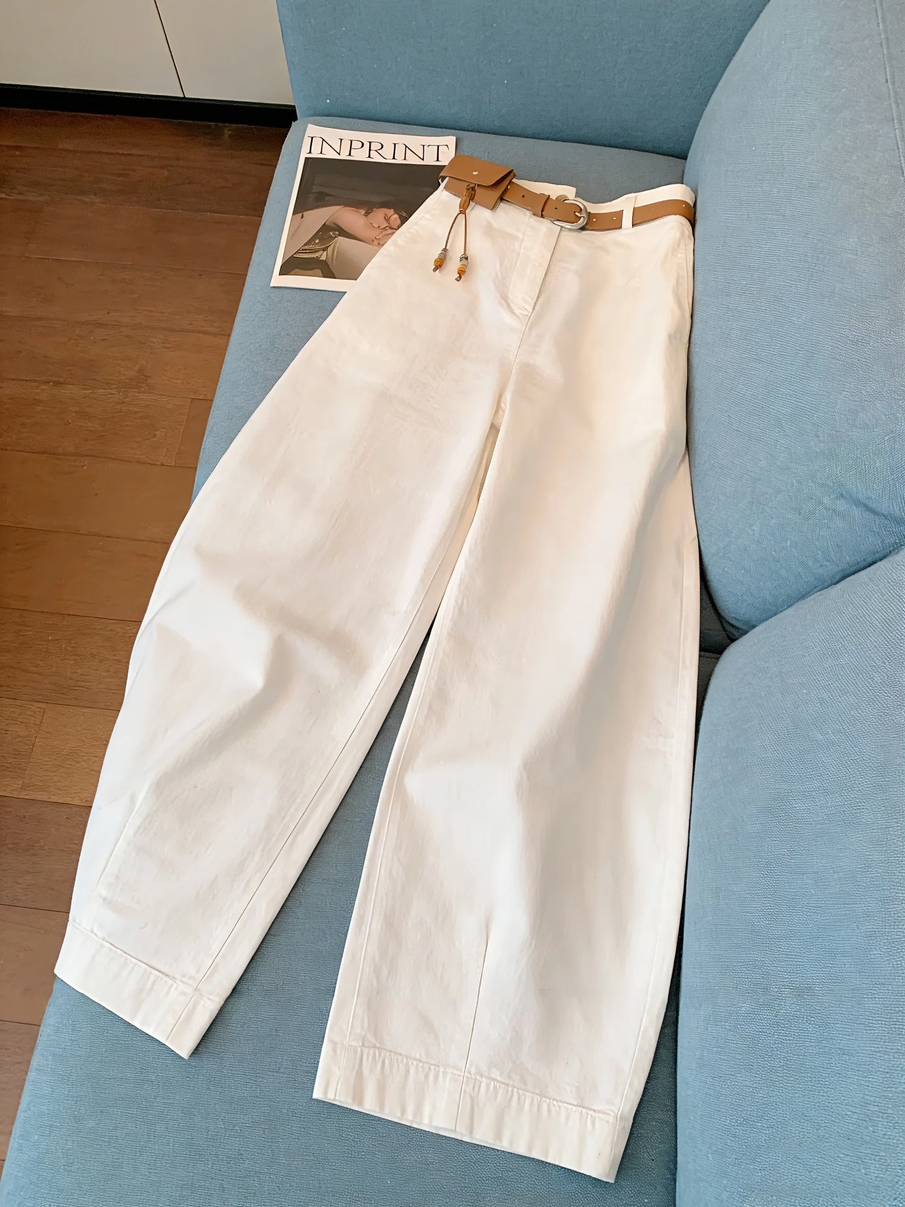 

Korean Style Simple Color Men Women Wide Leg Jeans Loose Fit Spring Autumn Fashion Trendy Lazy Slim Straight Pants