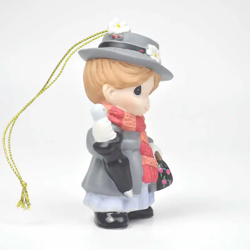 Precious Moments, Water Drop Doll, Mary Poppins, Happiness, Blooming Ceramic Ornaments By Your Side