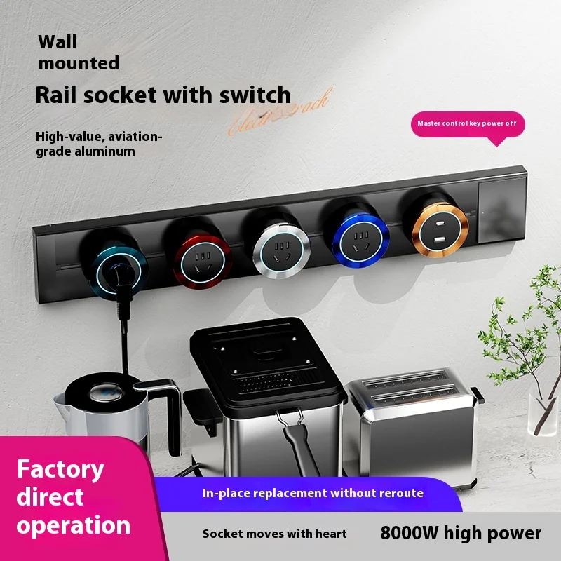 英国アメリカ規格多機能壁コンセント ホワイト彫刻 外国貿易用電源コンセント 6 NFCコンセント 2可動プラグ