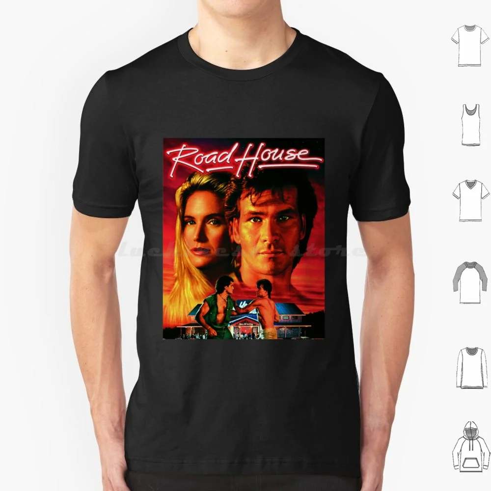 

Roadhouse Retro Gift Fan T Shirt 6xl Cotton Cool Tee Roadhouse House Swayze Swayze Road Road House Movie Road House Swayze