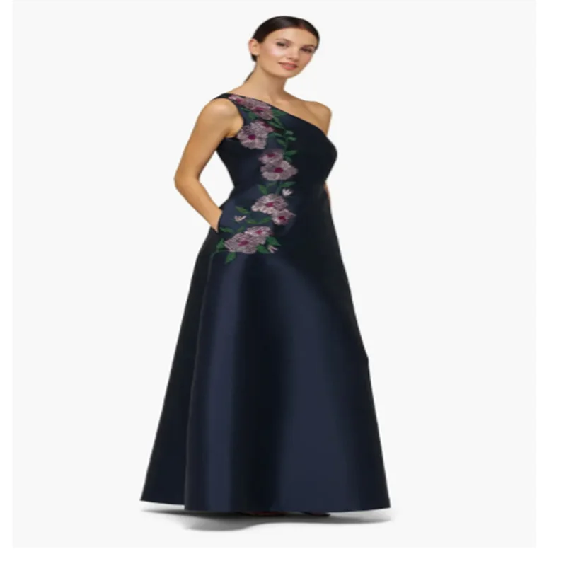 

Clearance Women's Dresses 2025 Elegant Mother of the Bridal One Shoulder Party Evening Long Wedding Guest Dress Customized