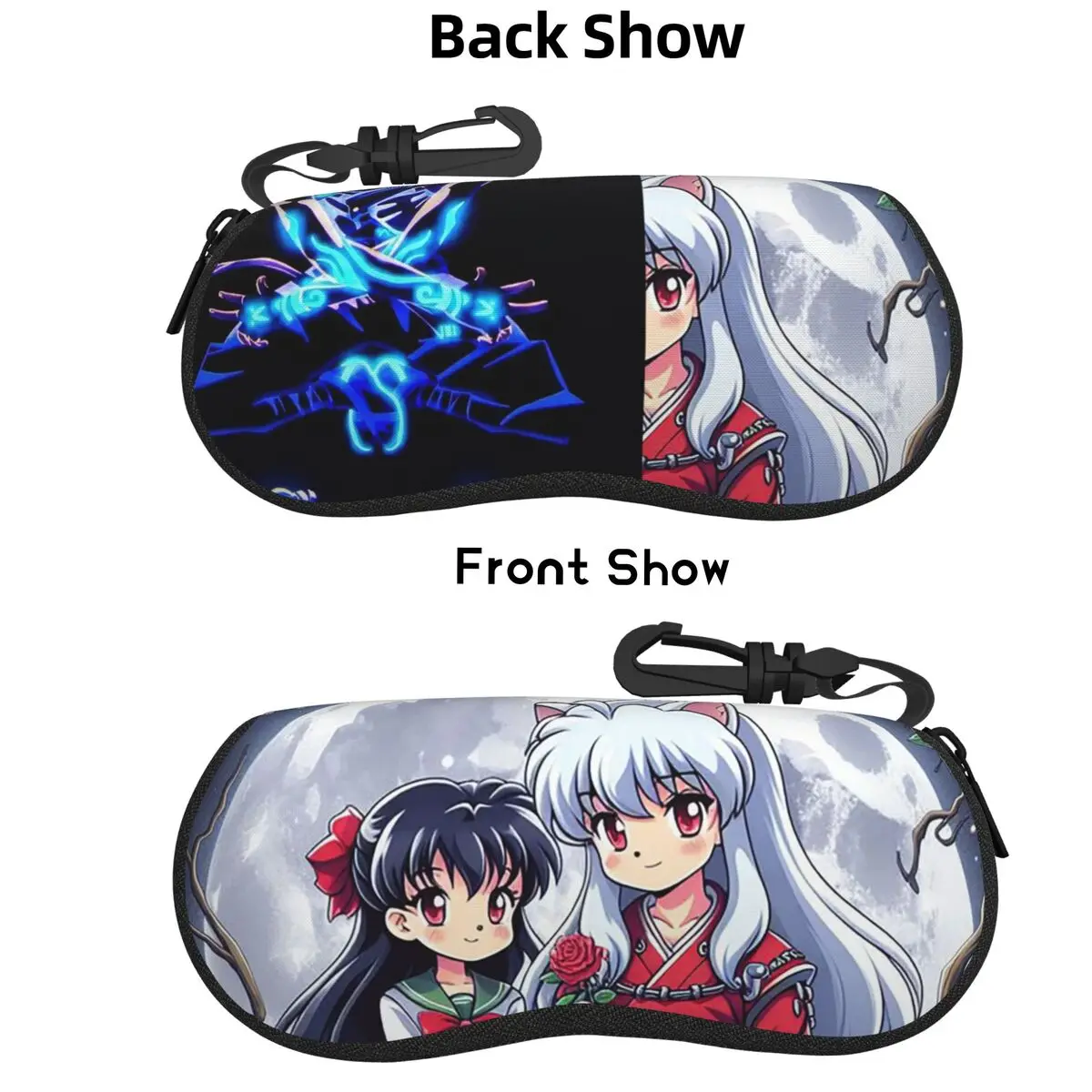 

Manga Kimono Inuyasha Sesshomaru Shell Glasses Case Protective Sunglasses Box Women Men Soft Eyeglasses Bag Pouch