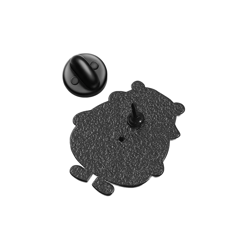 Cartoon Animals 2Pcs/Sets Enamel Pin Creative Capybara Ducks Alpacas Halloween Ghosts Metal Brooch Lapel Badge Wholesale Jewelry