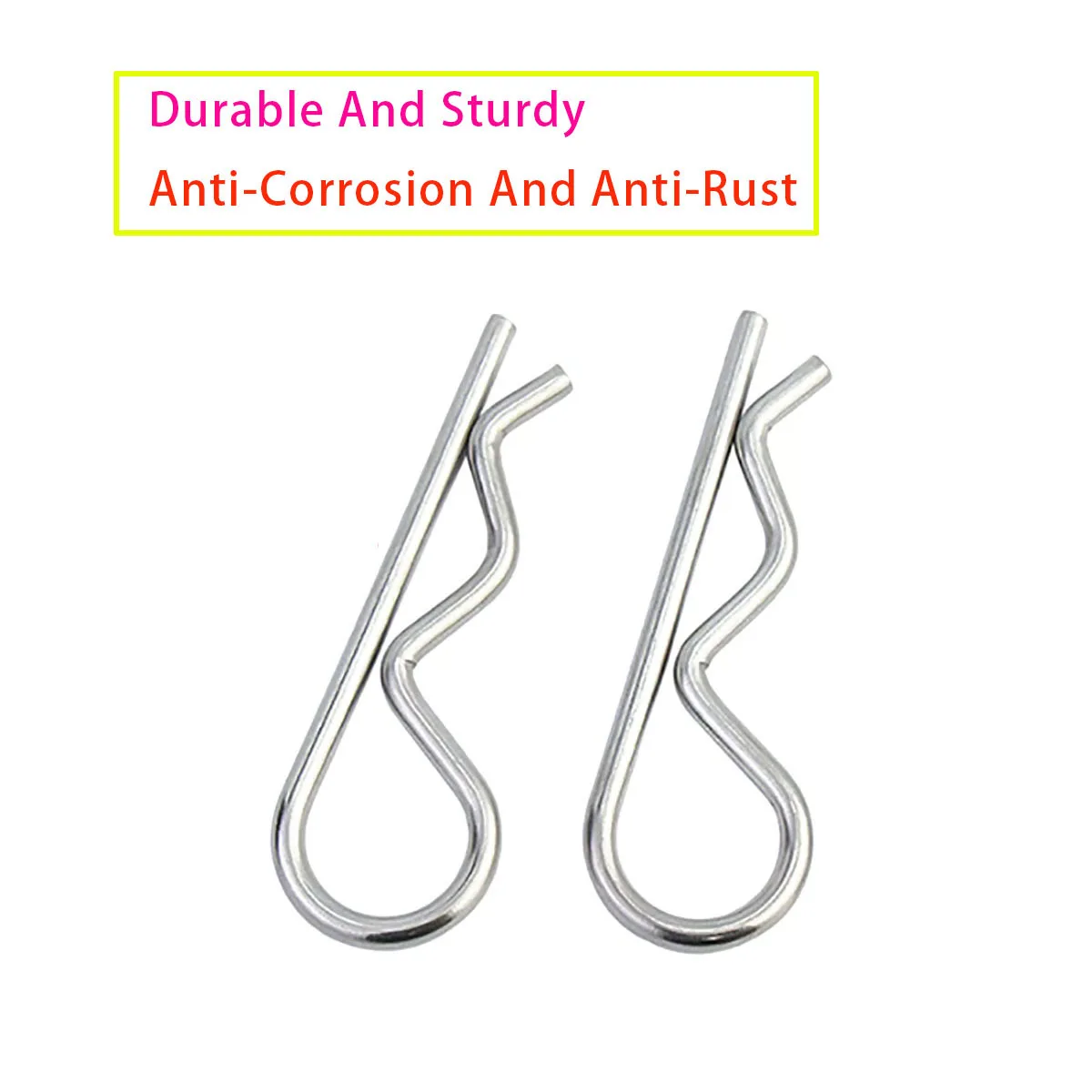 M1.2 M1.5 M1.8 M2 M2.5~M4 M5 M6 304 Stainless Steel R-type Spring with Open Mouth Pin for Automotive Pull Rod Fasteners