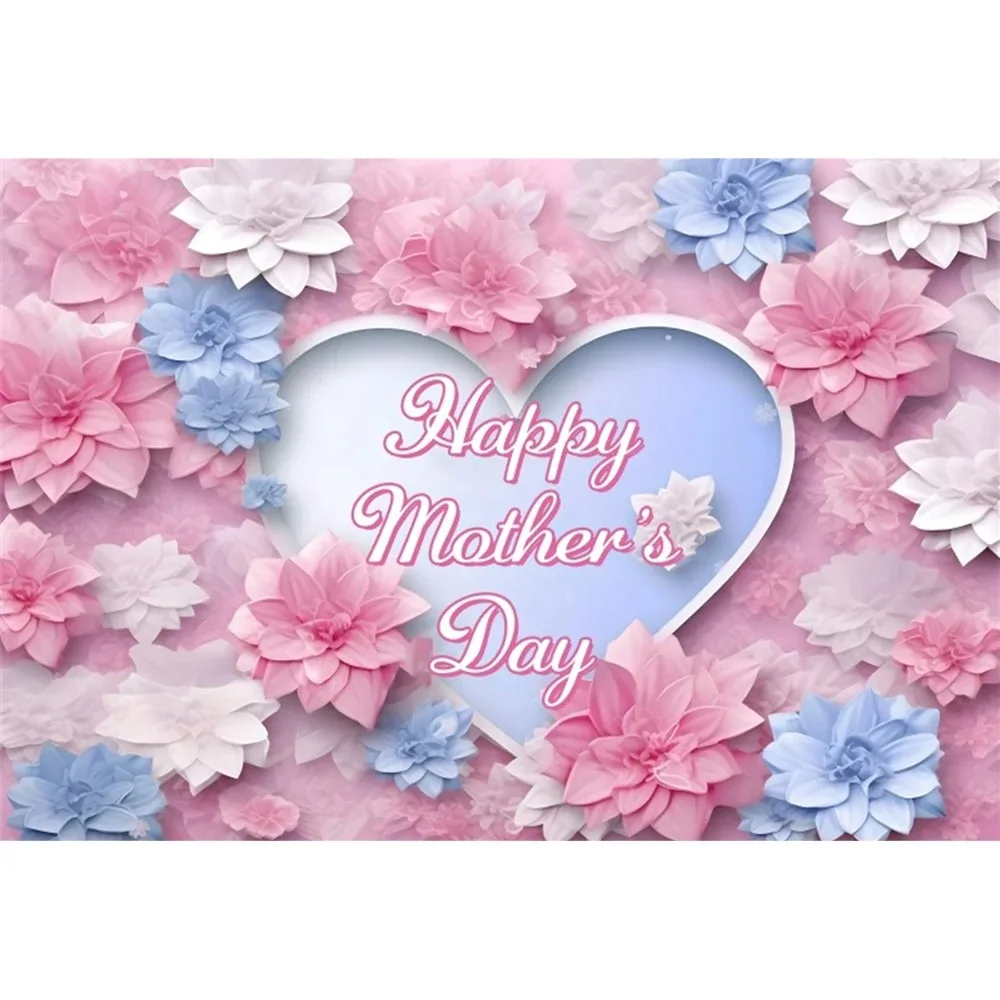 Glückliche Muttertag Kulissen Geburtstag Banner Blumen lieben Herz Fotografie Hintergründe Party Dekor Fotostudio Requisiten