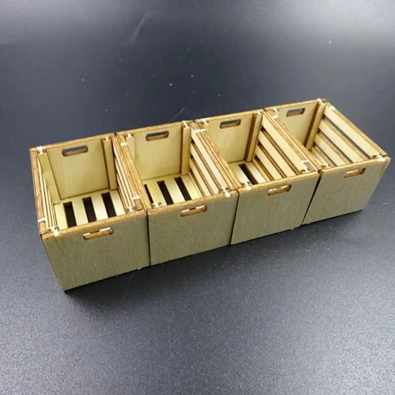 4PCS Mini Trash Box Vegetable Box Model for 1/14 Tamiya RC Truck Trailer Tipper Scania Benz MAN Volvo Car DIY Parts