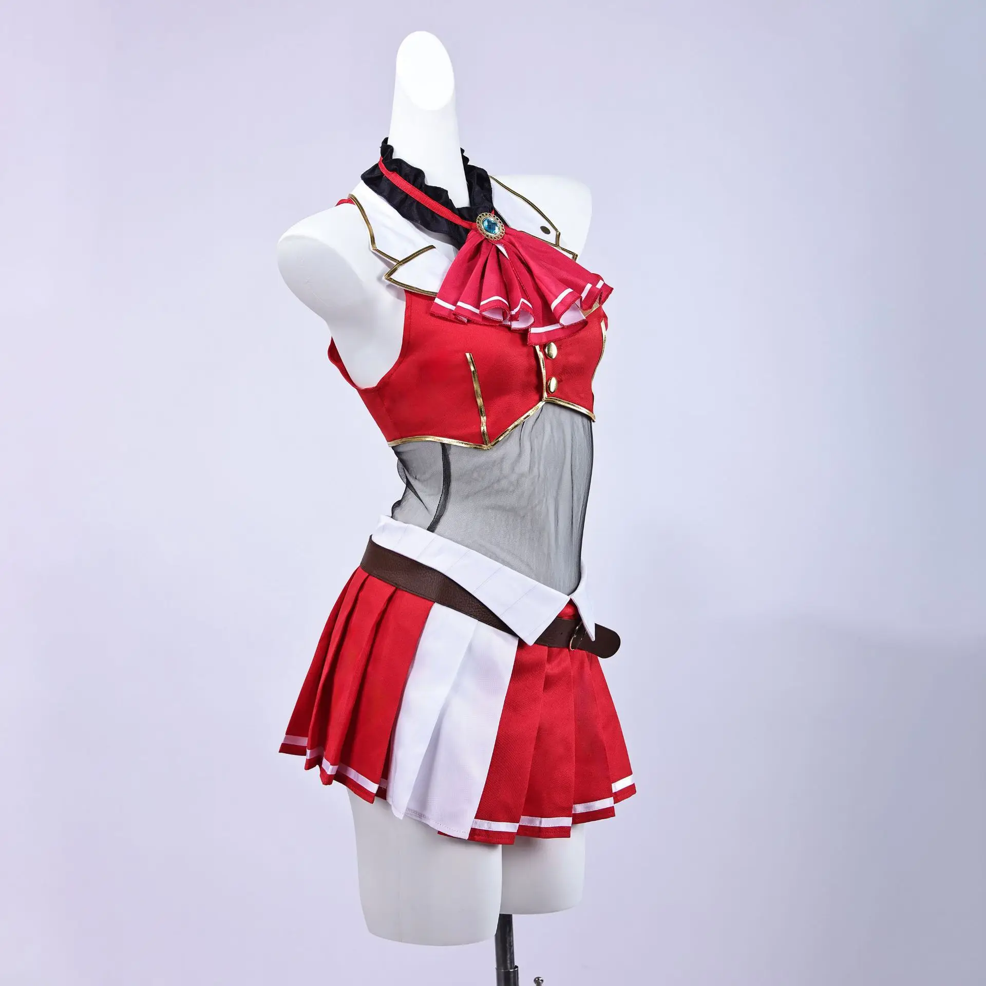 Anime VTuber Hololive Houshou Marine Captain Cosplay Costume Full Set Uniform Dress Suit Shoes Wig Cosplay Costume Women