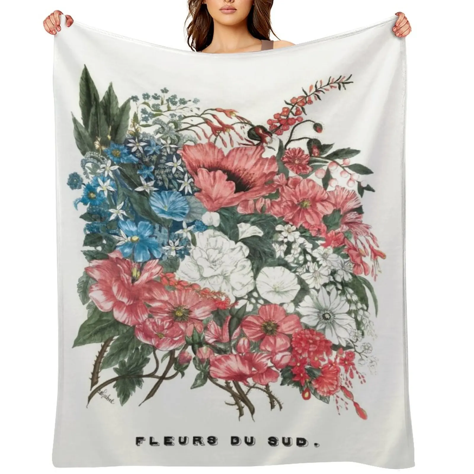

Flowers of the South Throw Blanket Summer Beach Sofa Quilt Luxury Brand Blankets
