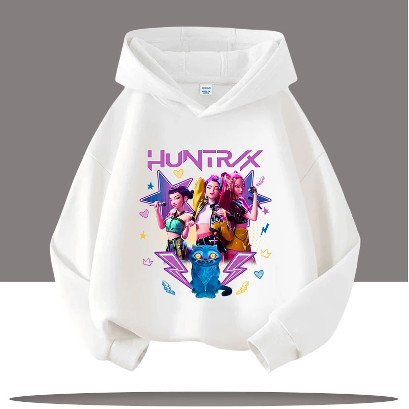 

2025 KPop Demon Hunters Hoodie Fashion Rumi Sweatshirt Pullover Cute Long Sleeve Autumn Boys Girls Cartoon Y2K Hoody Sportswear