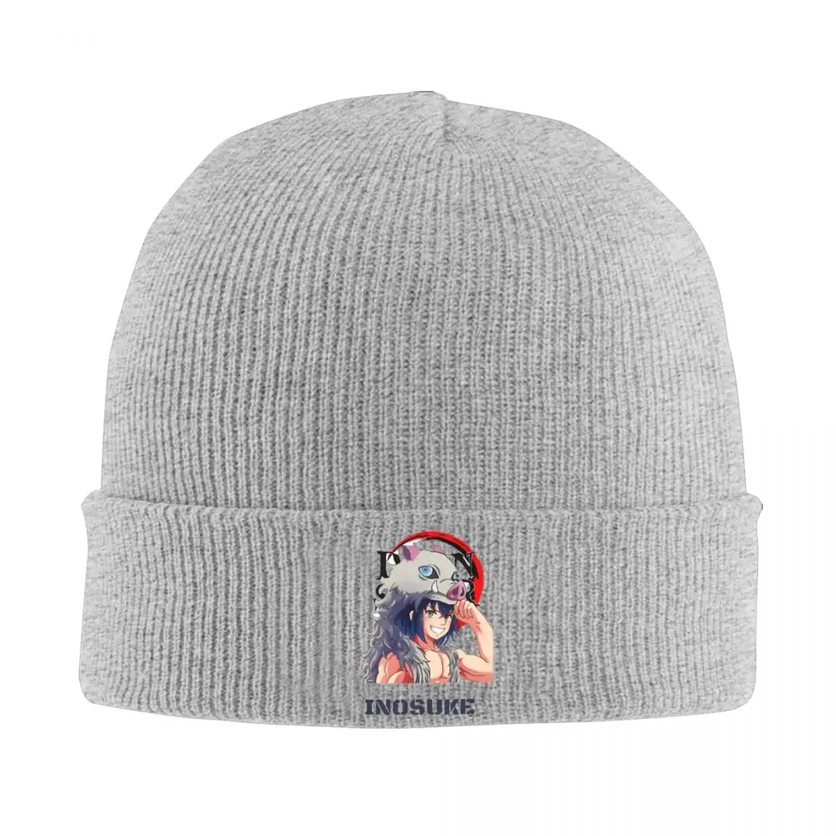 Inosuke Cartoon Demon Slayers Knit Hat Beanies Autumn Winter Hats Warm FashionJapanese Anime Nezuko Caps Men Women