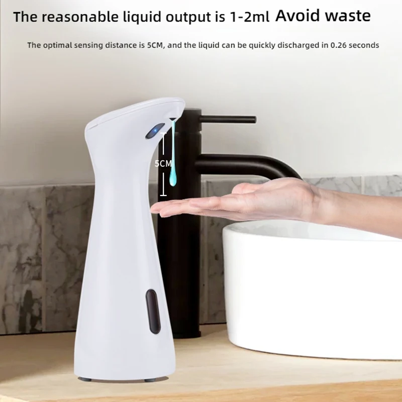 

Fully Automatic Sensor Soap Dispenser 200ML High Quality Dispenser Waterproof for Kitchen Bathroom Washroom Handpiece