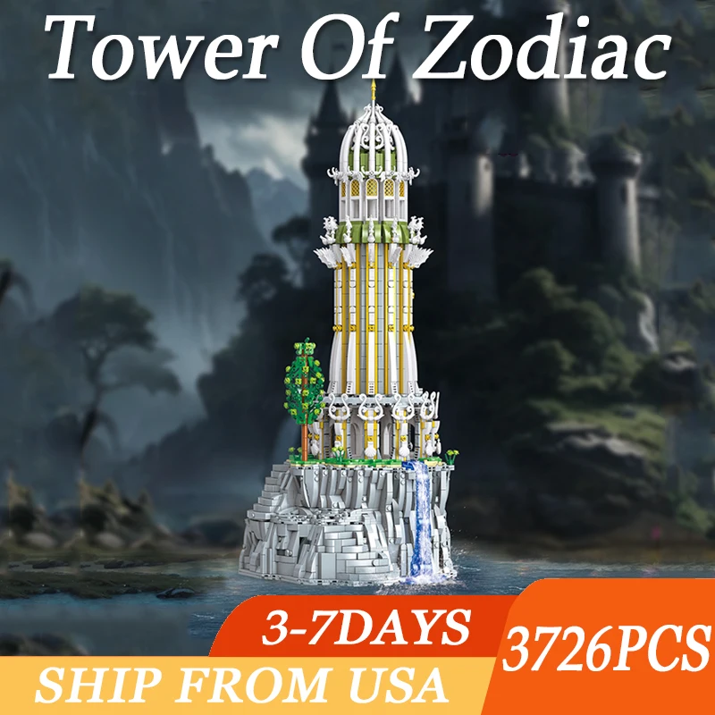 3726PCS Elven City Tower Of Zodiac Building Blocks Sets Assembly Toys MOC Street View Bricks Model Ornaments For Ideal Gifts