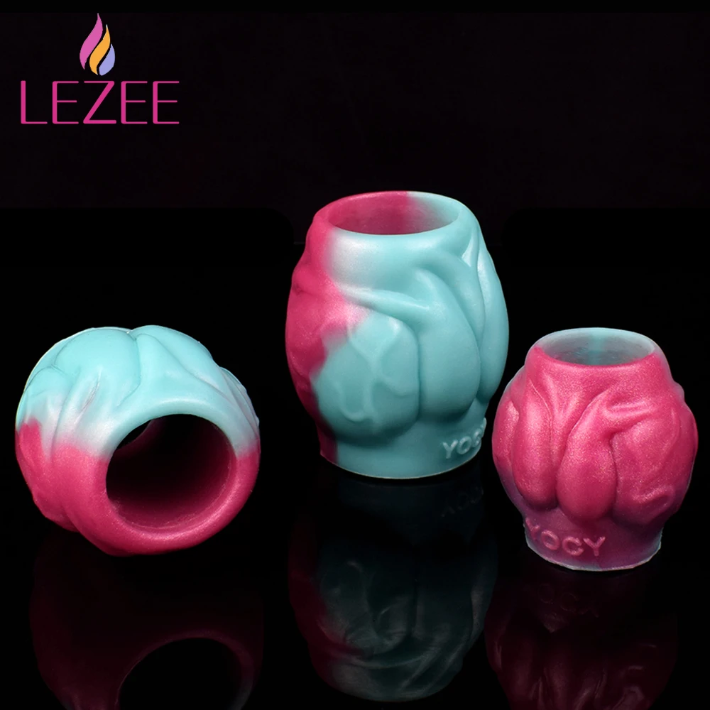 

LEZEE 3 Sizes Stretchable Wolf Knot Penis Sleeve Silicone Cock Sheath Dick Enlargement Vaginal Stimulate Cock Ring Male Sex Toys