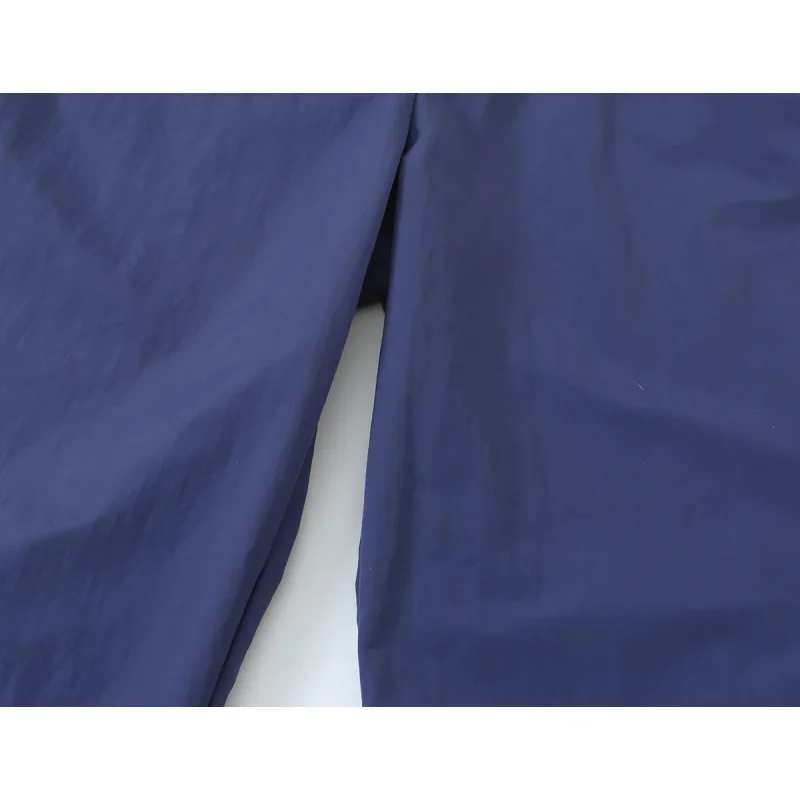 2026 Neue Revers-Reißverschluss-Cropped-Jacke & Elastische Weitbein-Hose Damen Zweiteiler Tech-Stoff Lässiger Passender Trainingsanzug – Detail 18