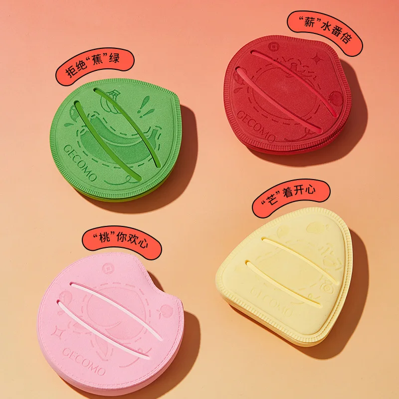 1Pc Zachte Niet-Eten Foundation Spons Fruitvormige Bladerdeeg Hoge Dichtheid en Bouncy Voor Meer Vlekkeloze Make-up Nat en Droog Beschikbaar