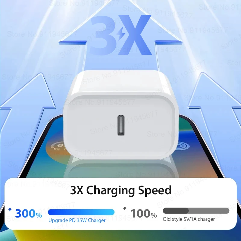 PD 35W Fast Charger For Apple iPhone 14 13 12 11 15 Pro Max Plus USB C Charger Fast Charging 7 8 6 6S XR XS SE Phone Accessories - náhled 3