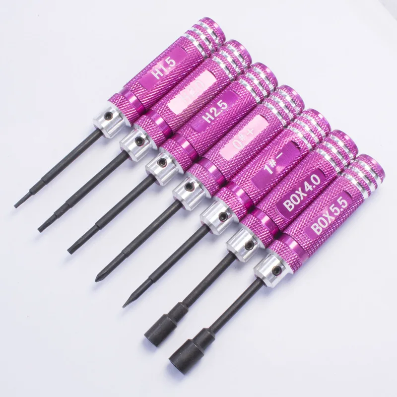 

7 pcs Steel Screwdriver Set RC Tool Kit for RC Model Car Helicopter