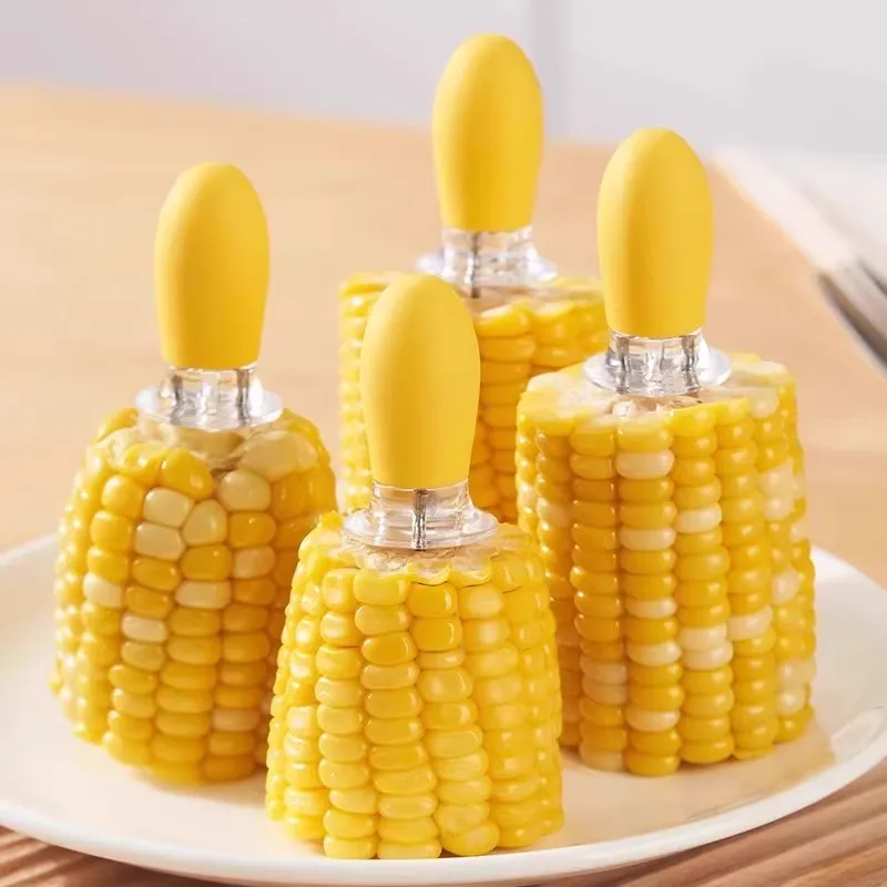 

1Pair Corn Holder, Stainless Steel Corn Cob Holders Corn on The Cob Skewers, for Home Cooking BBQ Parties Camping