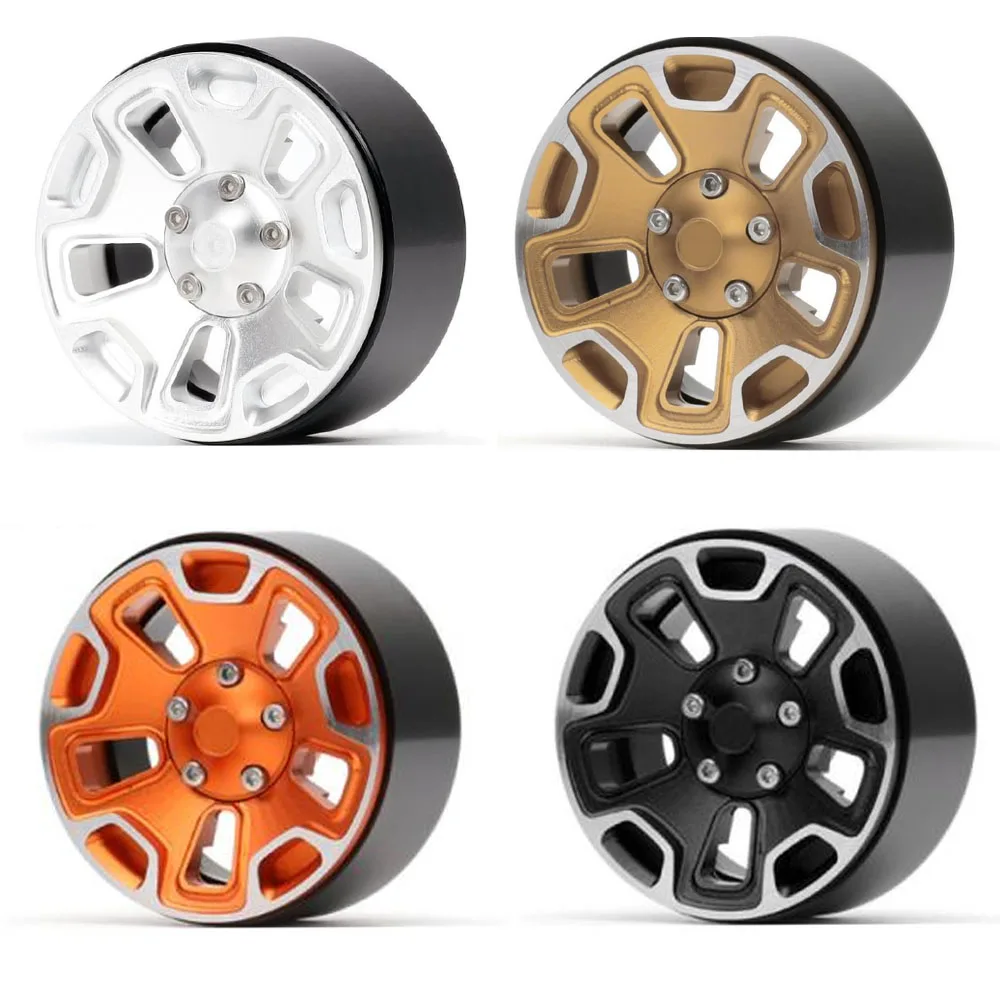 

4pcs 1.9-in Aluminum Alloy CNC Wheels Hub for 1/10 RC Crawler Car Traxxas TRX4 Defender AXIAL SCX10 RC4WD D90 Wraith Wrangler
